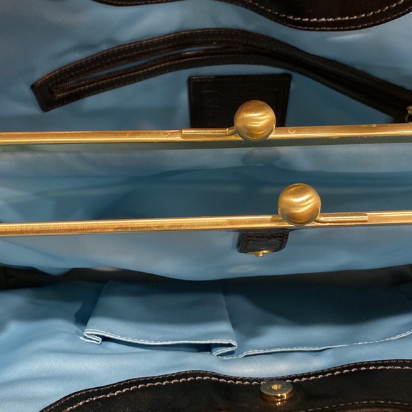 Coach Ergo Patent Leather Black Kisslock Leather Shoulder Bag Purse 12520 - Picture 13 of 17